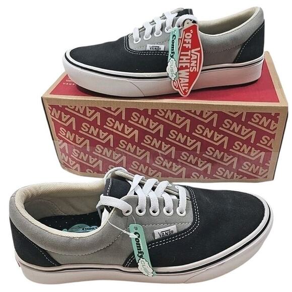 Vans~Woman 8 Mens 6.5~ComfyCush Era Suede/Canvas Asphaltdrzl Black/Gray Sneakers main image 7